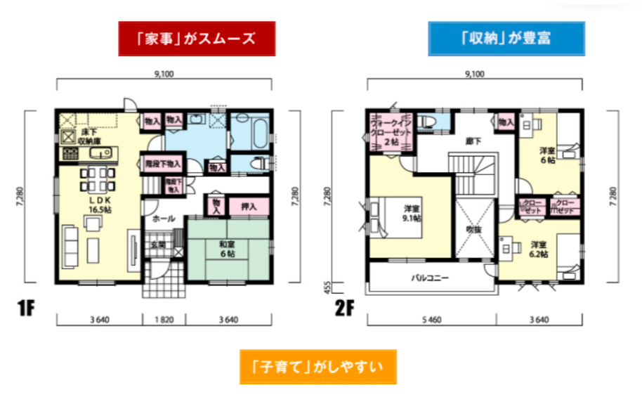 ファイブイズホームのデザインや収納を意識した間取りの設計について説明する画像