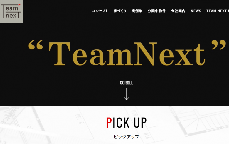 teamNextのWEBサイトの画像